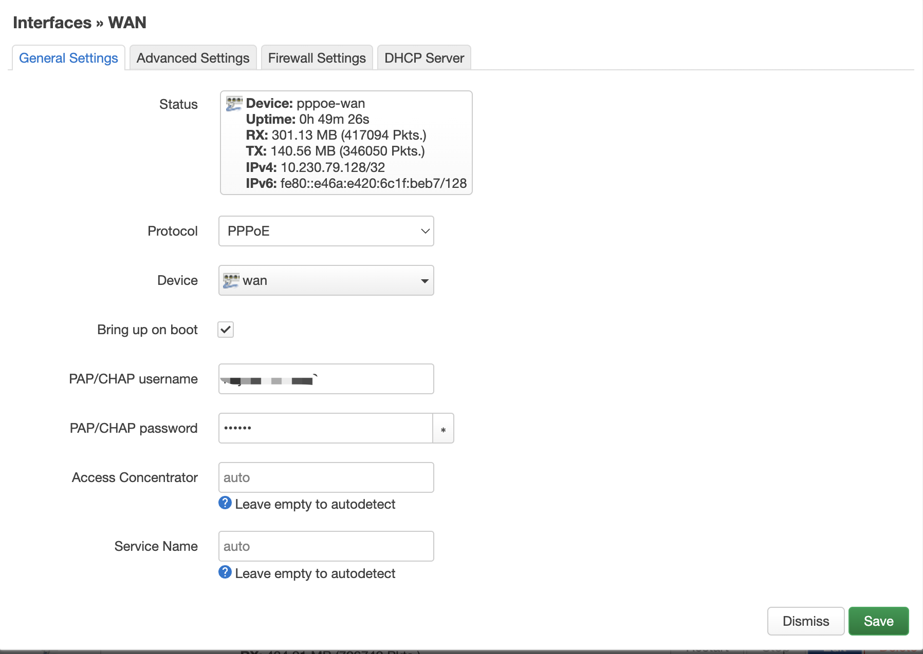 openWrt side settings